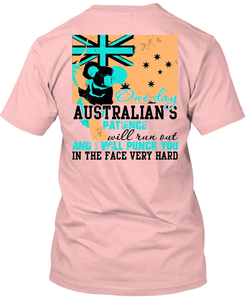 On Day Australian's Patience T Shirt, I Love Veteran T Shirt