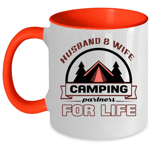 Husband And Wife Camping Partners For Life Mug, Cool Cup