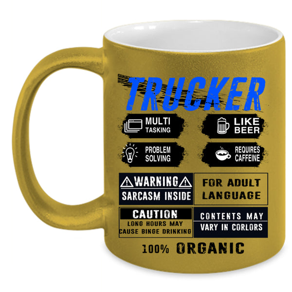 Awesome Gift For Trucker Coffee Mug, Trucker Accent Mug