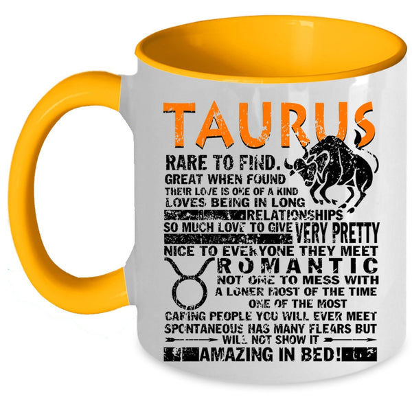 Birthday Gift Coffee Mug, Taurus Rare To Find Accent Mug