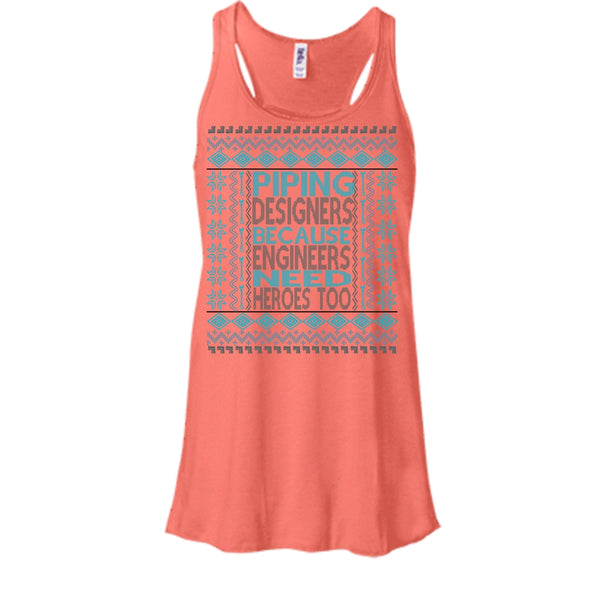 Piping Designers T Shirt, Coolest Merry Christmas Gift Tank Top