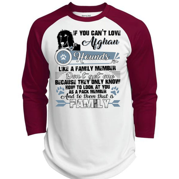 You Can't Love Afghan Hounds T Shirt, I Love My Dog T Shirt, Awesome T-Shirts  (Polyester Game Baseball Jersey)
