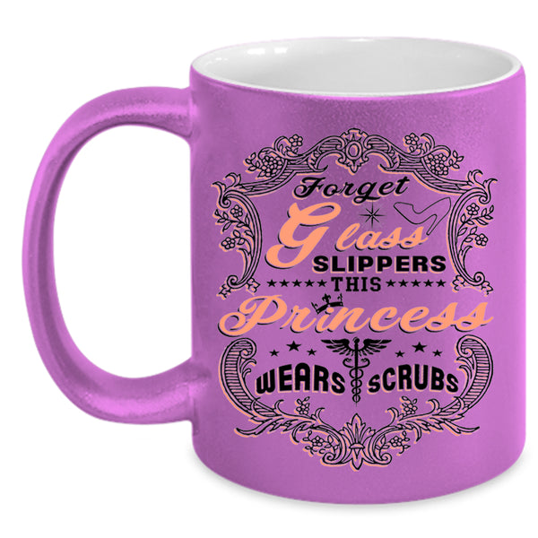 Cute Nurses Coffee Mug, This Princess Wears Scrubs Accent Mug