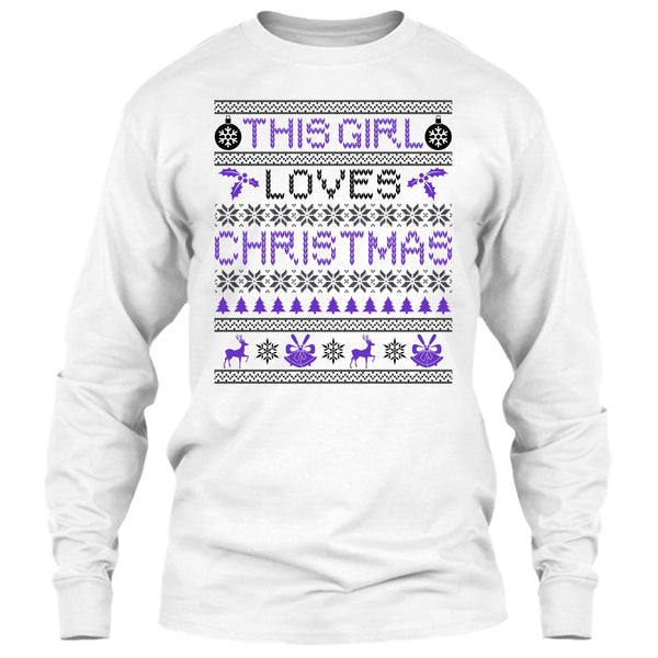 This Girl Loves Christmas T Shirt, Awesome Merry Christmas T Shirt