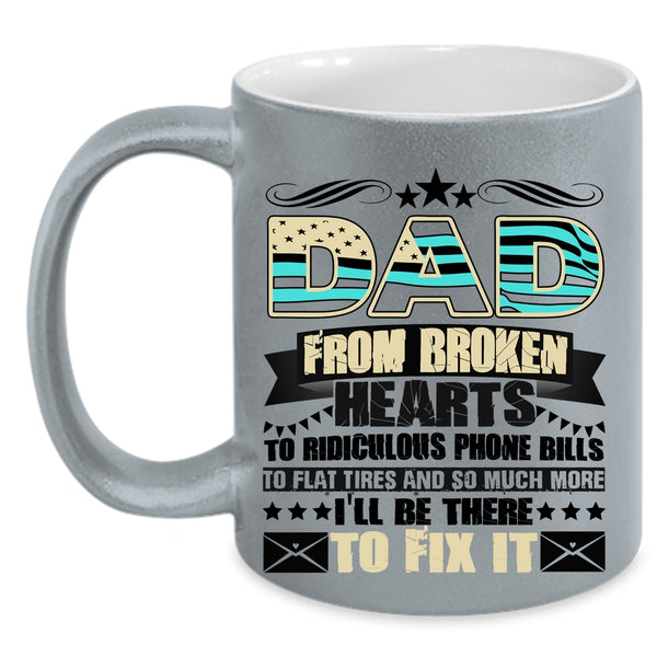 Awesome Father Coffee Mug, Dad From Broken Hearts Accent Mug