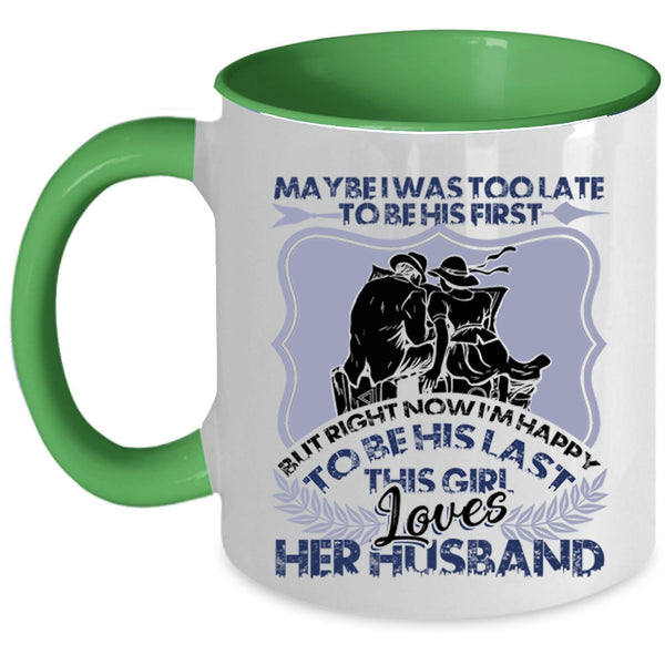 Gift For Wedding Coffee Mug, This Girl Loves Her Husband Accent Mug