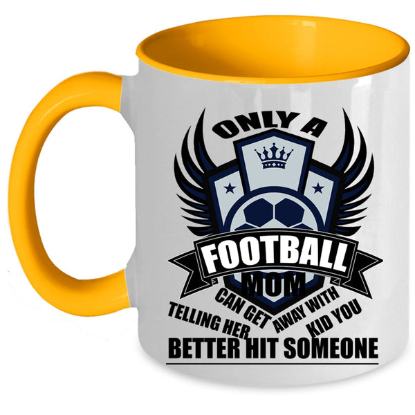Cute Football Mom Coffee Mug, Football Mom Accent Mug