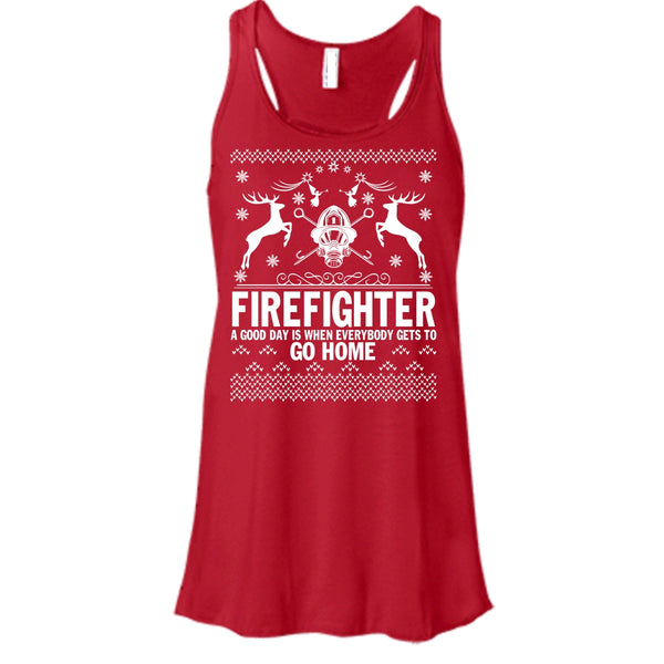 Firefighter Merry Christmas T Shirt, Coolest Firefighter Ever Tank Top