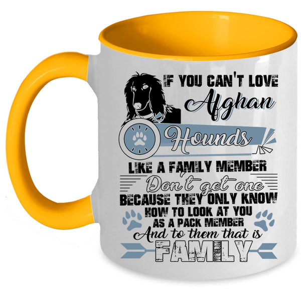 My Family Coffee Mug, Afghan Hounds Like A Family Member Accent Mug