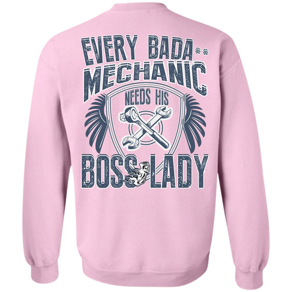 I Love Mechanic T Shirt, Mechanic Needs His Boss Lady Sweatshirt