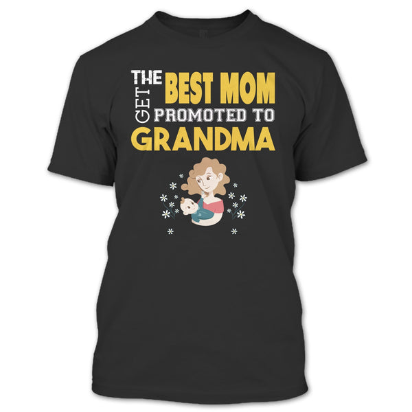 A black t-shirt with the shopify logo