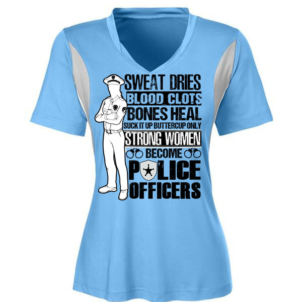 Strong Women Become Police Officers T Shirt, I Love Police T Shirt, Awesome T-Shirts