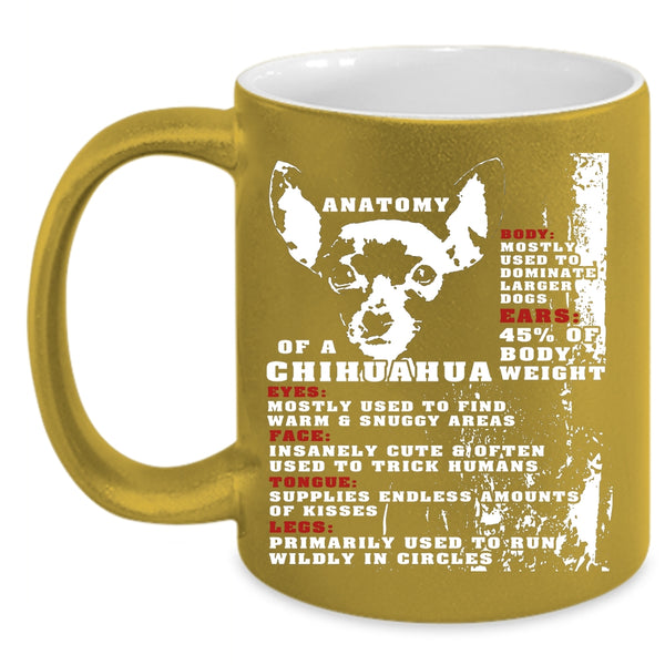 Anatomy Of A Chihuahua Coffee Mug, Cool Dogs Coffee Cup
