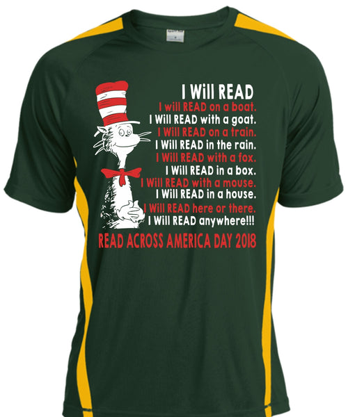 The Cat in the Hat T Shirt, I Will Read With A Mouse T Shirt, I Will Read In A House T Shirt, Cool Shirt