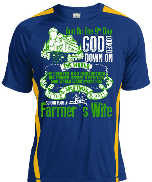 God Made A Farmer's Wife T Shirt, Being A Farmer T Shirt, Cool Shirt