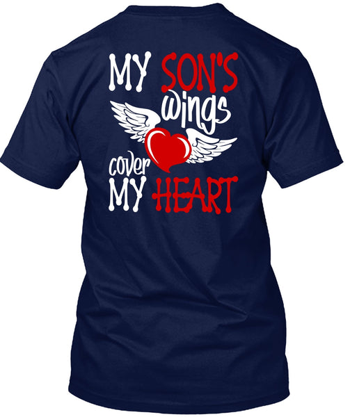 My Son's Wings Cover My Heart T Shirt, Being A Son T Shirt