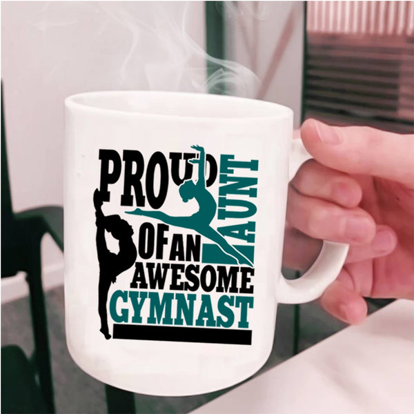 Cool Auntie Coffee Mug, Proud Aunt Of An Awesome Gymnast Cup