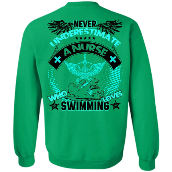I Love Swimming T Shirt, Nurse Who Loves Swimming Sweatshirt