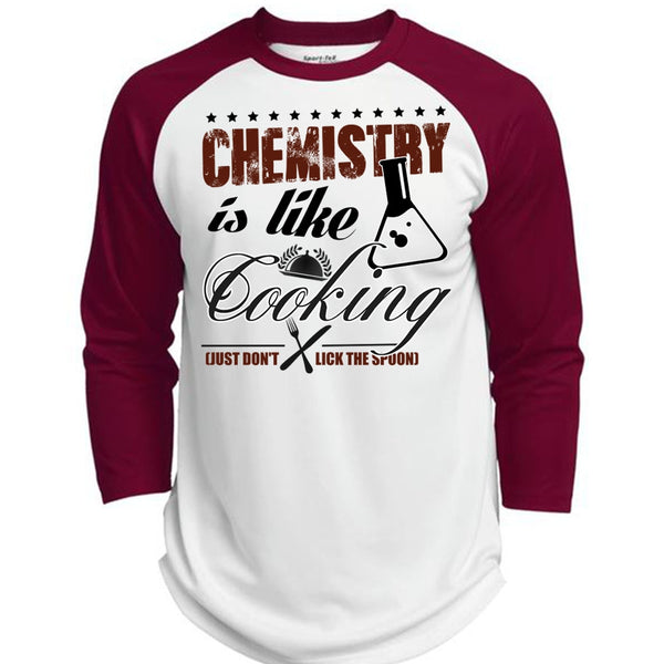 Chemistry Is Like Cooking T Shirt, I Love Cooking T Shirt, Awesome T-Shirts  (Polyester Game Baseball Jersey)