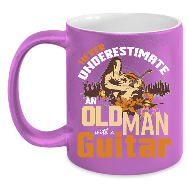 An Old Man With A Guitar Coffee Mug, Funny Grandpas Coffee Cup