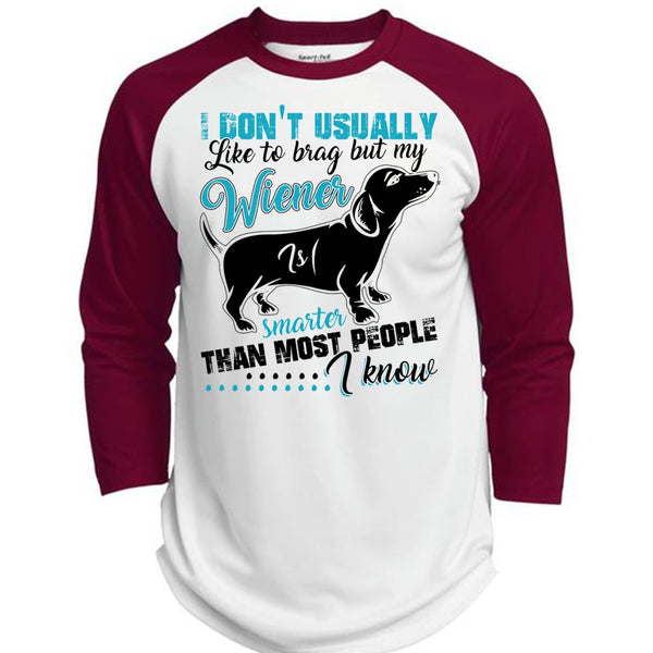 My Smarter Than Most People T Shirt, I Love Dog T Shirt, Awesome T-Shirts  (Polyester Game Baseball Jersey)