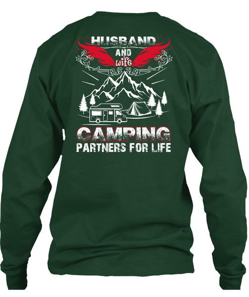 Husband And Wife Camping Partners For Life T Shirt, Being A Husband T Shirt