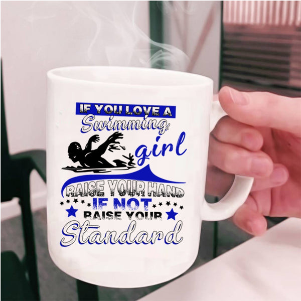 Funny Swimming Girls Coffee Mug, If You Love A Swimming Girl Cup