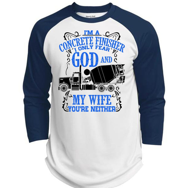 I'm Concrete Finisher T Shirt, I Love Wife T Shirt, Awesome T-Shirts  (Polyester Game Baseball Jersey)