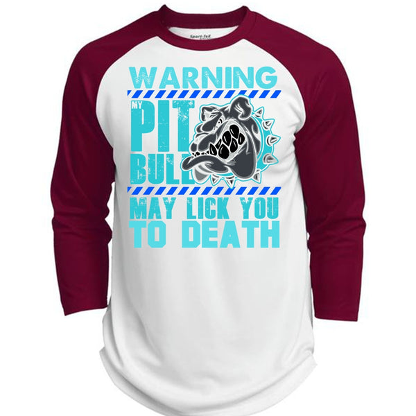 Warning My Pit Bull T Shirt, My Favorite T Shirt, Awesome T-Shirts  (Polyester Game Baseball Jersey)