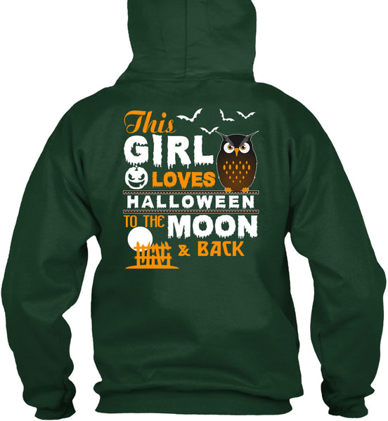 This Girl Loves Halloween To The Moon And Back T Shirt, I Love You Pumpkin T Shirt