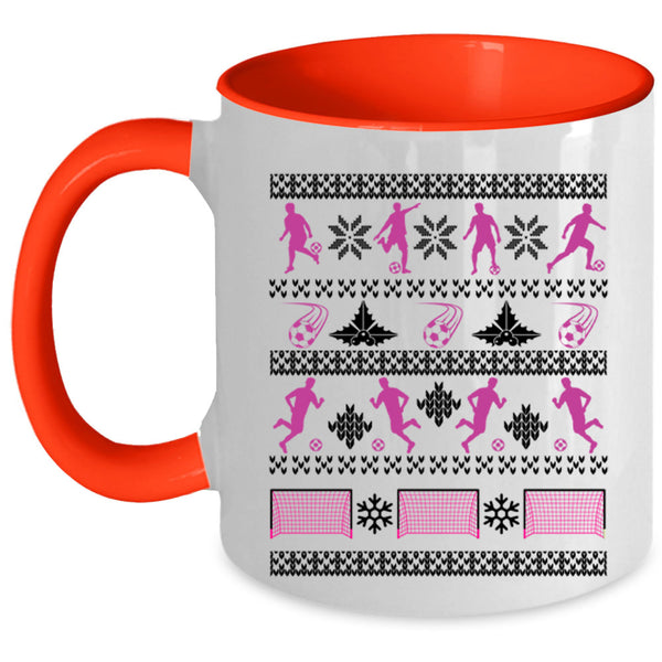 Christmas Tree Coffee Mug, Funny Soccer Accent Mug