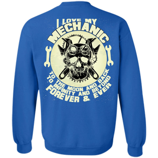 Being A Mechanic T Shirt, Moon And Back Sweatshirt