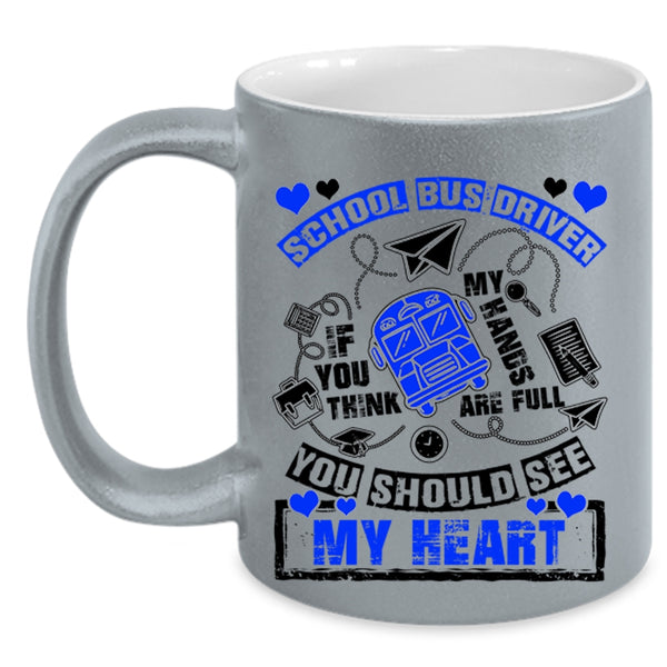 Cute Gift For Bus Driver Coffee Mug, School Bus Driver Accent Mug