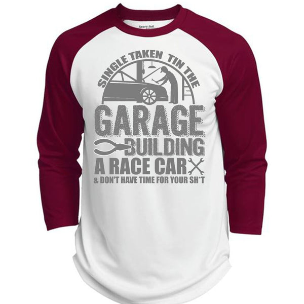 Garage Building A Race Car T Shirt, I Love Mechanic T Shirt, Awesome T-Shirts  (Polyester Game Baseball Jersey)