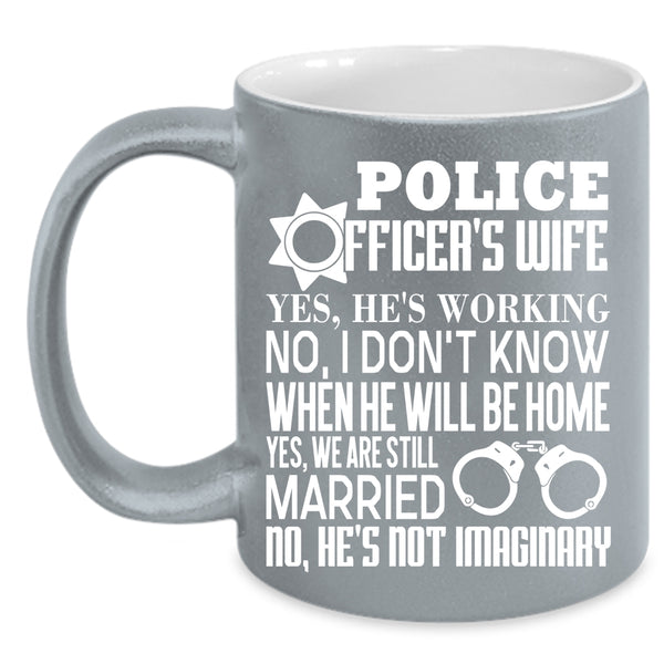 Police Officer's Wife Coffee Mug, Aweosme Police Officer's Wife Coffee Cup