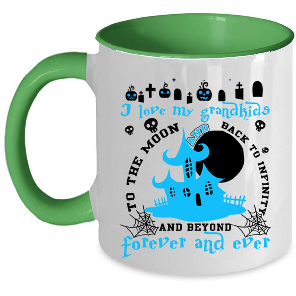 Cute Gift For Grandparent Coffee Mug, I Love My Grandkids Accent Mug