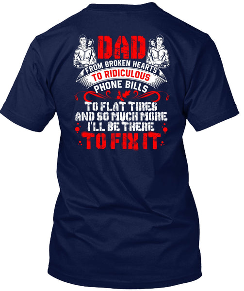 Dad From Broken Heart T Shirt, Being A Papa T Shirt