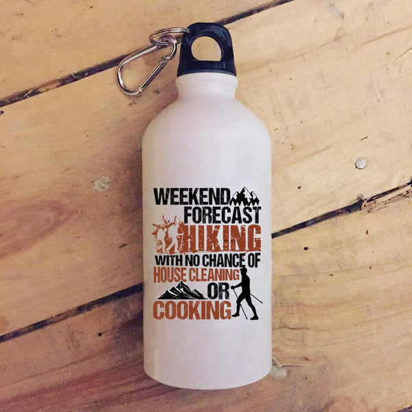 Weekend Forecast Hiking 20 oz Stainless Steel Bottle,I Love Hiking Outdoor Sports Water Bottle