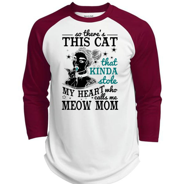 Calls Me Meow Mom T Shirt, I Love Mom T Shirt, Awesome T-Shirts  (Polyester Game Baseball Jersey)