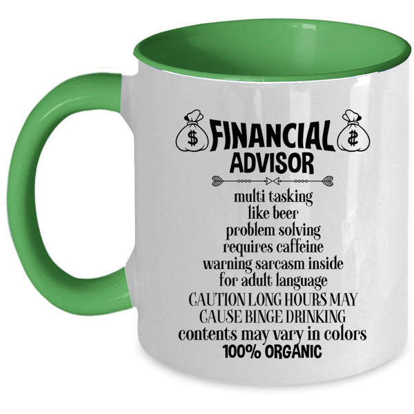 Funny Gift For Financial Advisor Coffee Mug, Financial Advisor Accent Mug