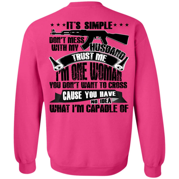 I Love Husband T Shirt, Don't Mess With My Husband Sweatshirt