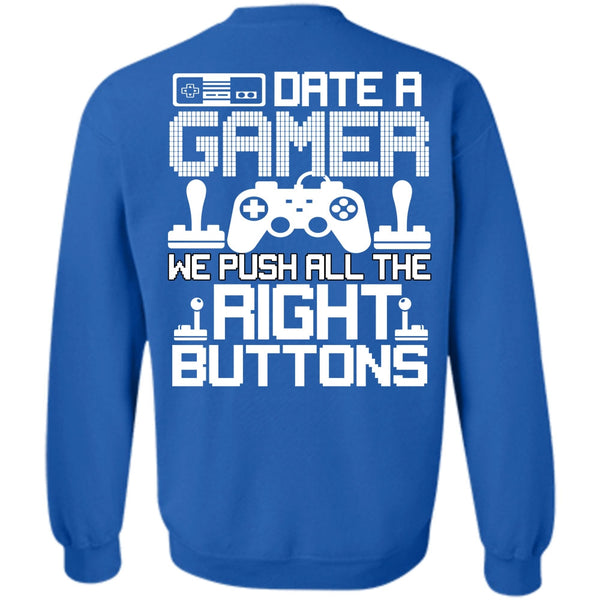 Right Buttons T Shirt, I Love Gaming Sweatshirt