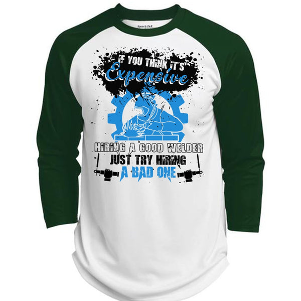 Hiring A Good Welder T Shirt, I Love Welder T Shirt, Awesome T-Shirts  (Polyester Game Baseball Jersey)