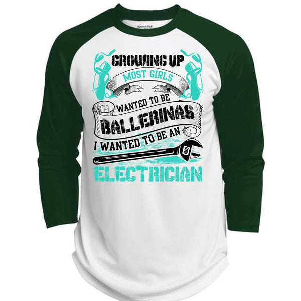 I Wanted To Be An Electrician T Shirt, I Love Electrician T Shirt, Awesome T-Shirts  (Polyester Game Baseball Jersey)