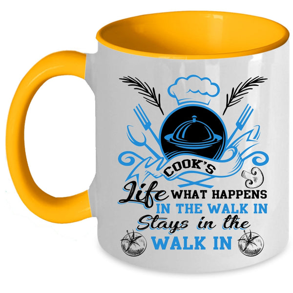 Cool Gift For Chef Coffee Mug, Cook's Life Accent Mug