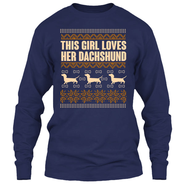 This Girl Loves Her Dachshund T Shirt, Coolest Dachshund Lover T Shirt