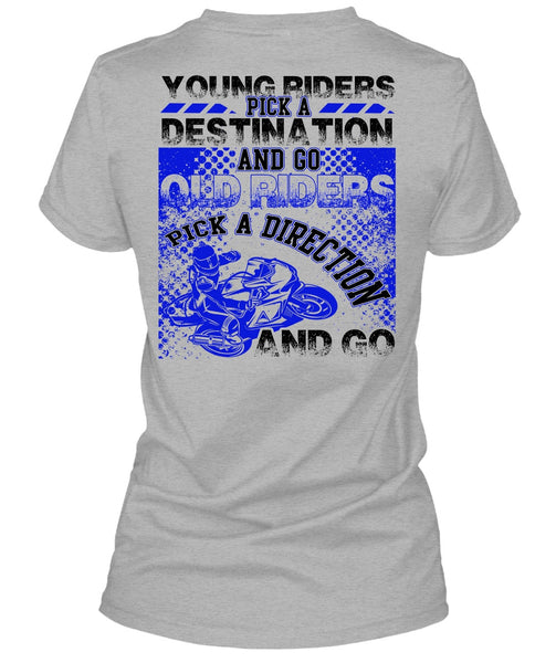 Go Old Riders Pick A Direction T Shirt, I Love Biking T Shirt
