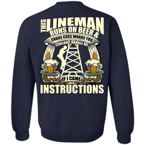 I Came With Instructions T Shirt, I Love Lineman Sweatshirt