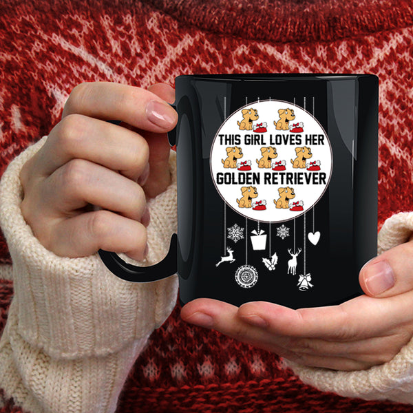 This Girl Loves Her Golden Retriever Coffee Mug, Cute Girls Coffee Cup