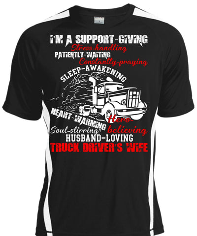 A black t-shirt with the shopify logo